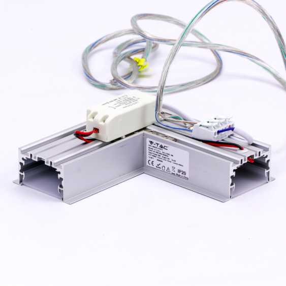 V-TAC L alakú csatlakozó süllyeszthető lineáris LED lámpákhoz 8W természetes fehér - SKU 386