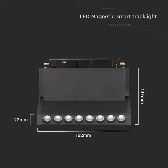 V-TAC LED dönthető spotlámpa 48V mágneses Smart sínhez 10W, állítható színhőmérséklettel - SKU 6886