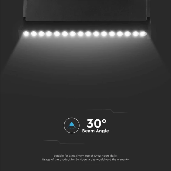 V-TAC LED dönthető spotlámpa 48V mágneses Smart sínhez 18W, állítható színhőmérséklettel - SKU 6887