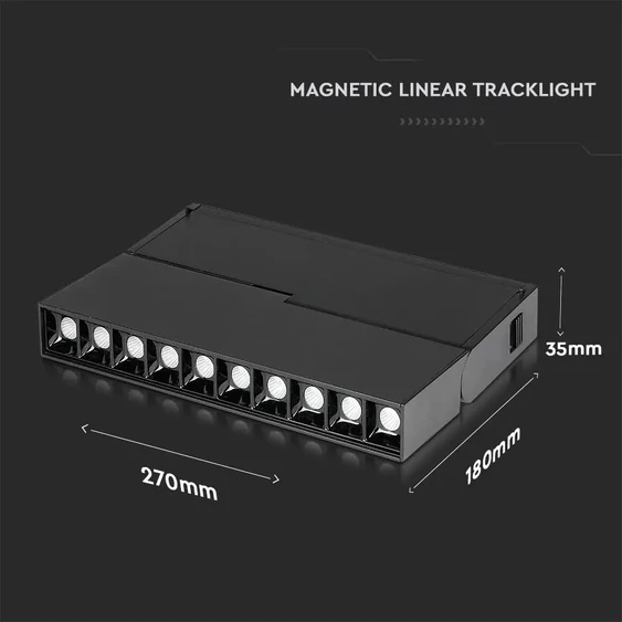 V-TAC LED dönthető spotlámpa mágneses sínhez 20W CRI>90 UGR<19 meleg fehér - SKU 7964