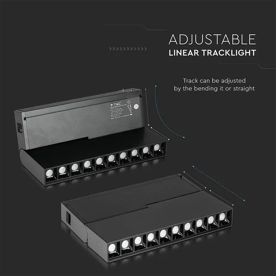 V-TAC LED dönthető spotlámpa mágneses sínhez 20W CRI>90 UGR<19 meleg fehér - SKU 7964
