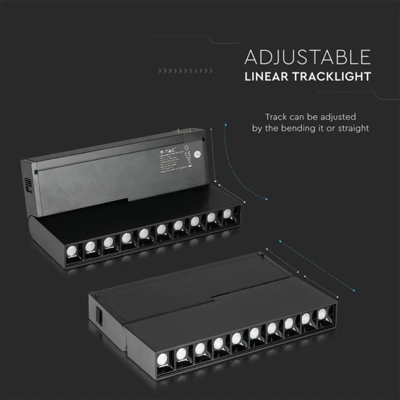 V-TAC LED dönthető spotlámpa mágneses sínhez 20W CRI&gt;90 UGR&lt;19 meleg fehér - SKU 7964