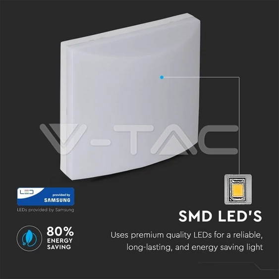 V-TAC LED fali házszám tábla, alkonykapcsolóval, meleg fehér, Samsung chip - SKU 780