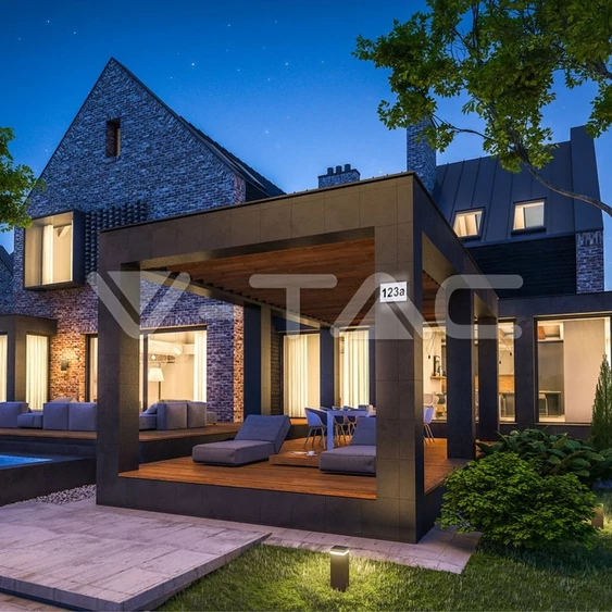 V-TAC LED fali házszám tábla, alkonykapcsolóval, meleg fehér, Samsung chip - SKU 780