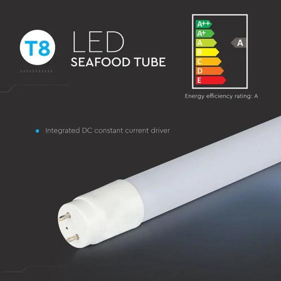 V-TAC LED fénycső 120cm T8 36W halhoz CRI&gt;95 - SKU 6325