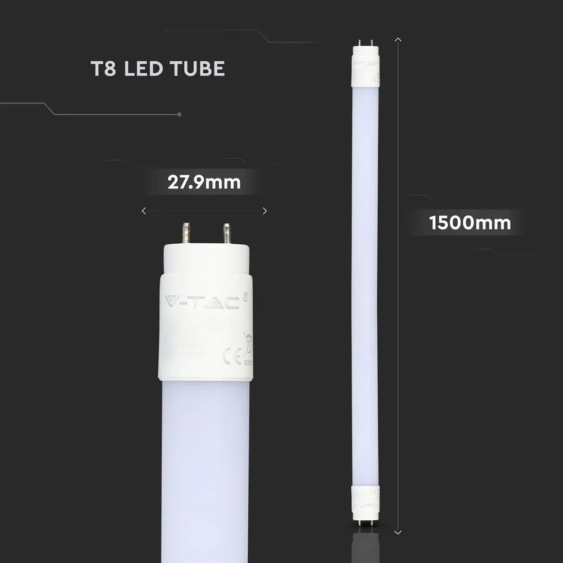 V-TAC LED fénycső 150cm T8 15W meleg fehér 150 lm/W - SKU 6480