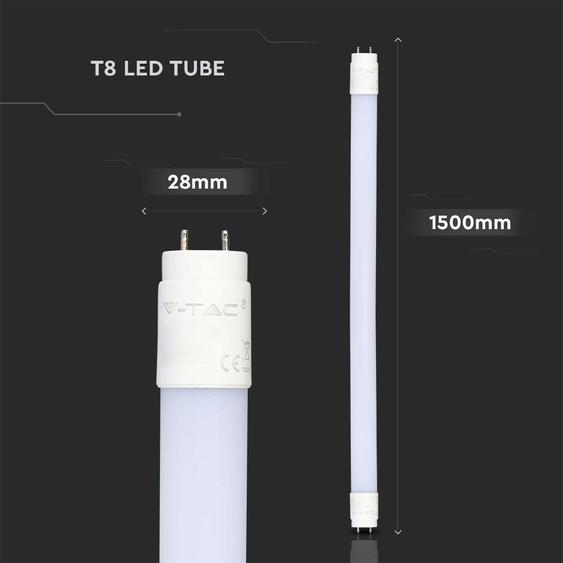 V-TAC LED fénycső 150cm T8 15W természetes fehér 160 Lm/W - SKU 216481