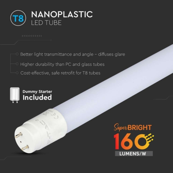 V-TAC LED fénycső 150cm T8 15W természetes fehér 160 Lm/W - SKU 216481