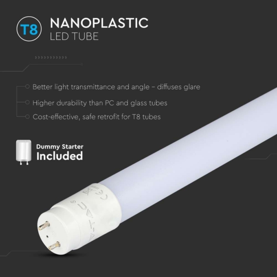 V-TAC LED fénycső 150cm T8 20W meleg fehér, 105 Lm/W - SKU 216265