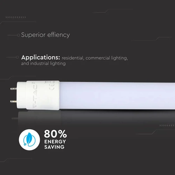 V-TAC LED fénycső 60cm T8 10W hideg fehér - SKU 6394