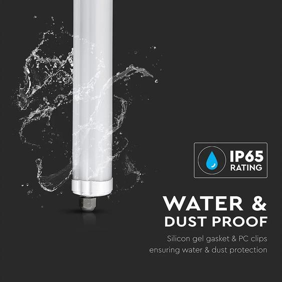 V-TAC LED lámpa 150cm 48W IP65, 120 Lm/W, hideg fehér - SKU 216286