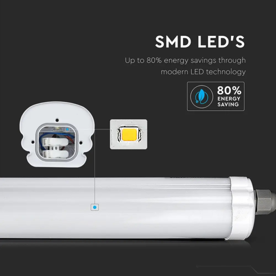 V-TAC LED lámpa 150cm 48W IP65 hideg fehér - SKU 6286
