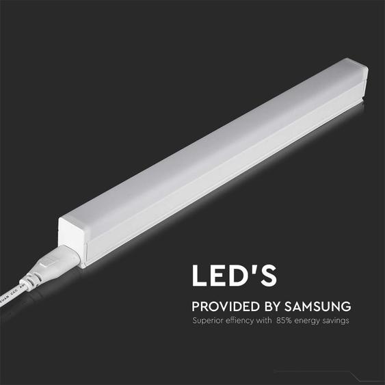 V-TAC LED lámpa 30cm T5 4W beépített kapcsolóval meleg fehér - SKU 21689