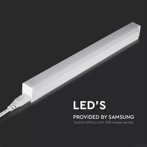 V-TAC LED lámpa 30cm T5 4W beépített kapcsolóval természetes fehér - SKU 21690