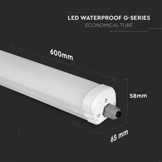 V-TAC LED lámpa 60cm 18W IP65 természetes fehér, 120 Lm/W (G-széria) - SKU 216283