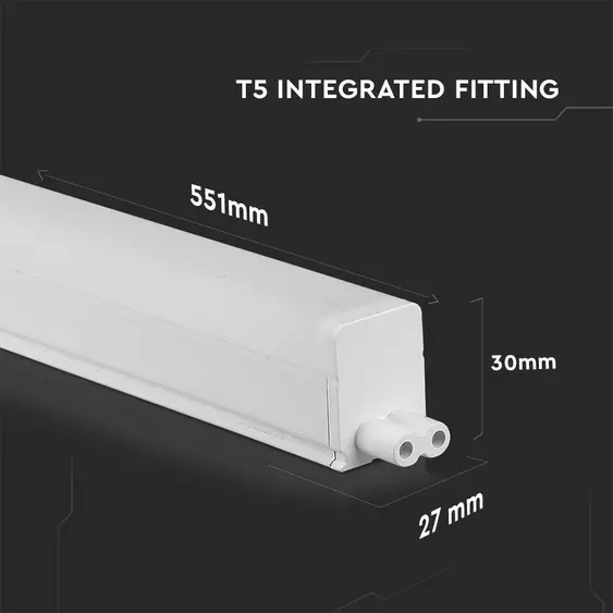 V-TAC LED lámpa 60cm T5 7W beépített kapcsolóval természetes fehér - SKU 21693