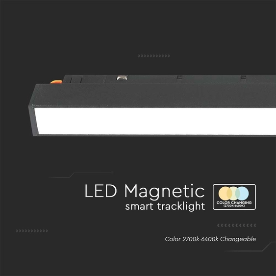 V-TAC LED lineáris lámpa 48V mágneses Smart sínhez 12W, állítható színhőmérséklettel - SKU 6882