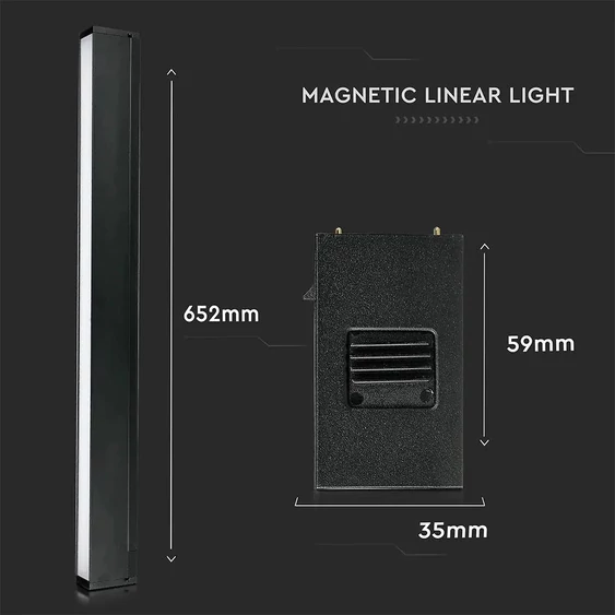 V-TAC LED lineáris lámpa mágneses sínhez 20W CRI>90 természetes fehér - SKU 7955