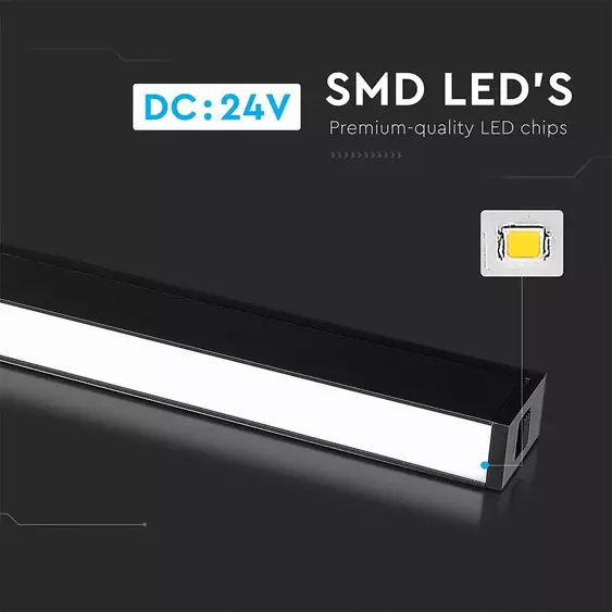 V-TAC LED lineáris lámpa mágneses sínhez 30W CRI&gt;90 természetes fehér - SKU 7957