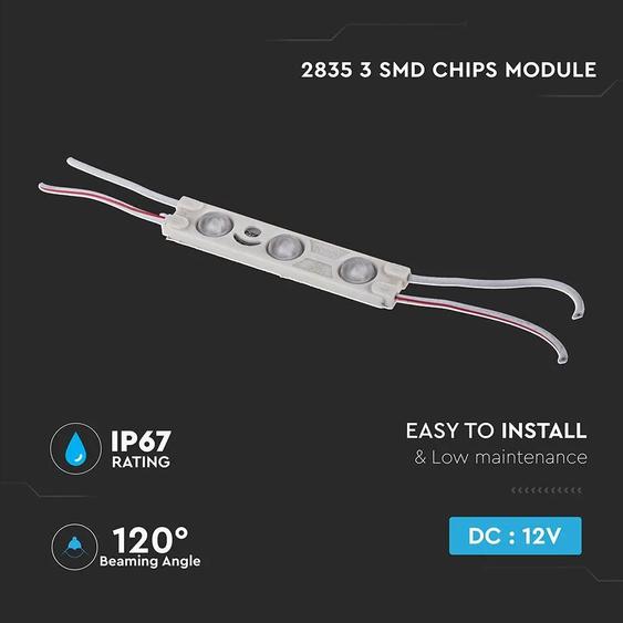 V-TAC LED modul 3db 2835 SMD chip piros - SKU 5121