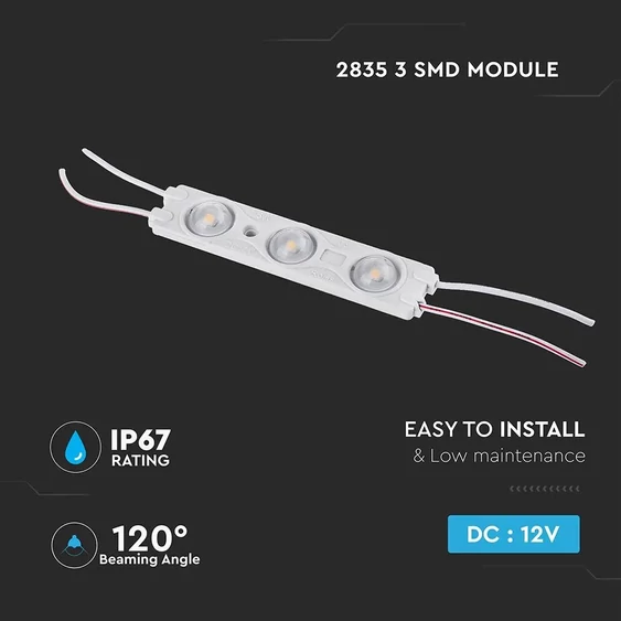 V-TAC LED modul 3db 2835 SMD chip piros - SKU 5126