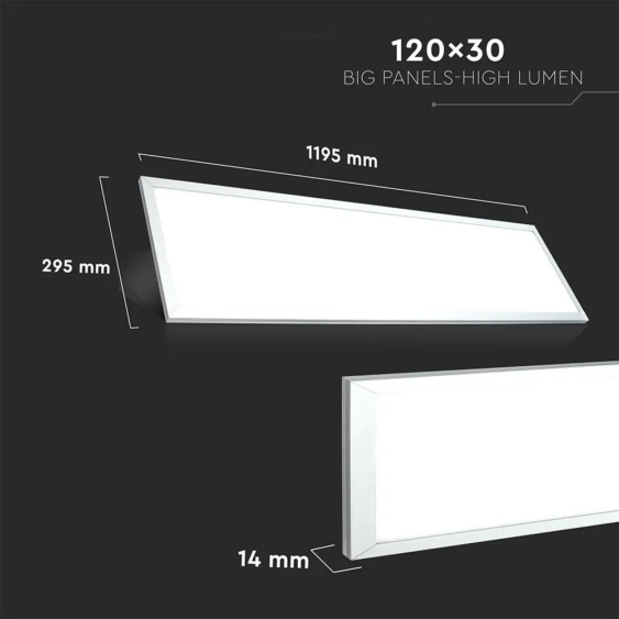 V-TAC LED panel hideg fehér 29W 120 x 30cm - SKU 216258