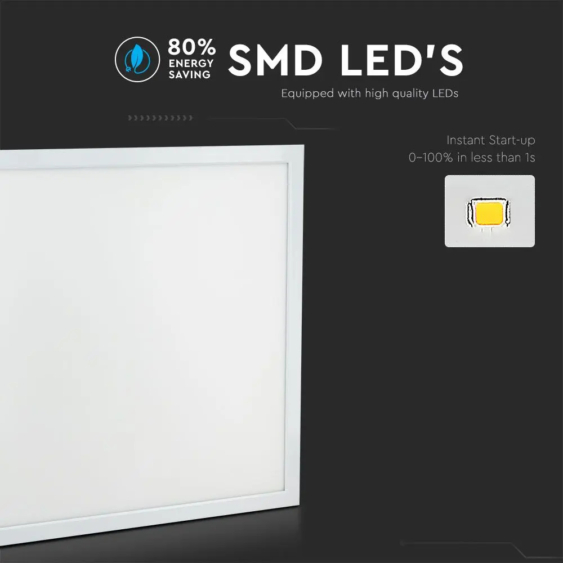 V-TAC LED panel hideg fehér IP65 40W 60 x 60cm - SKU 6604