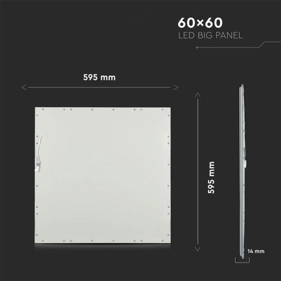 V-TAC LED panel hideg fehér UGR&lt;19 45W 60 x 60cm - SKU 62196