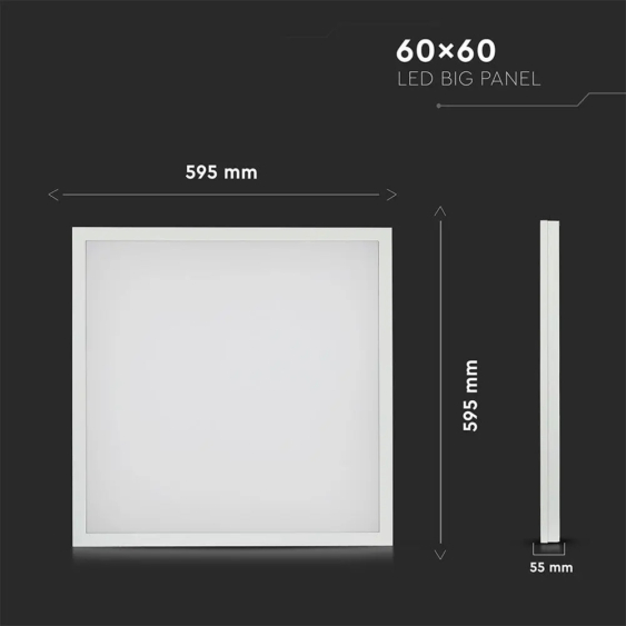 V-TAC LED panel meleg fehér 150 Lm/W 25W 60 x 60cm - SKU 6600