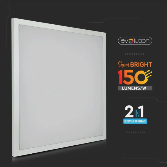 V-TAC LED panel meleg fehér 150 Lm/W 25W 60 x 60cm - SKU 6600
