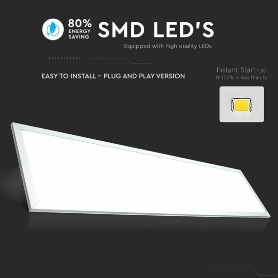V-TAC LED panel meleg fehér 45W 120 x 30cm - SKU 60696