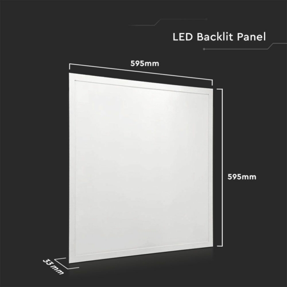 V-TAC LED panel természetes fehér 36W 60 x 60cm, 120 Lm/W, Back-Lit - SKU 10217