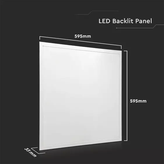 V-TAC LED panel természetes fehér 36W 60 x 60cm, 120 Lm/W - SKU 216706