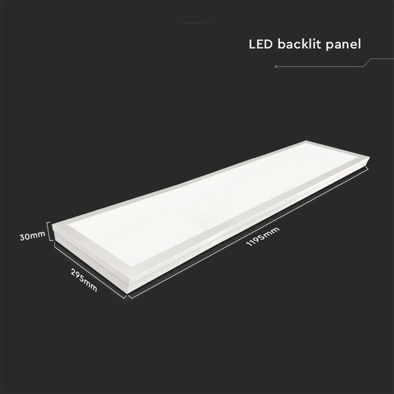 V-TAC LED panel természetes fehér 40W 120 x 30cm - SKU 6625