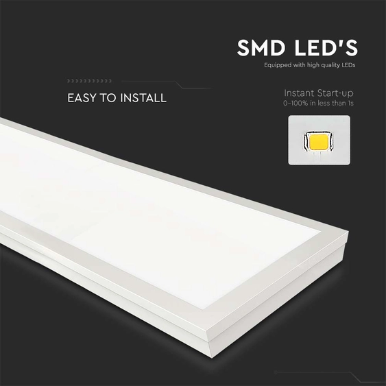 V-TAC LED panel természetes fehér 40W 120 x 30cm - SKU 6625