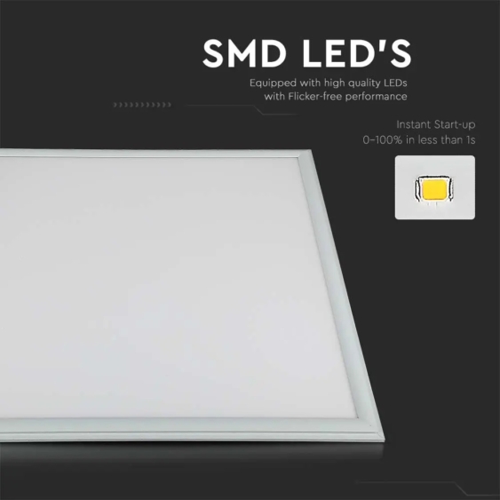 V-TAC LED panel természetes fehér UGR&lt;19 36W 62 x 62cm, 85LM/W - SKU 2162176