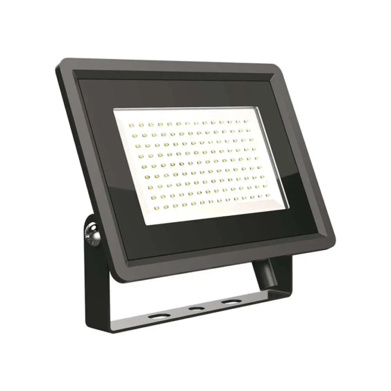 V-TAC F-széria LED reflektor 100W hideg fehér, fekete házzal - SKU 6723