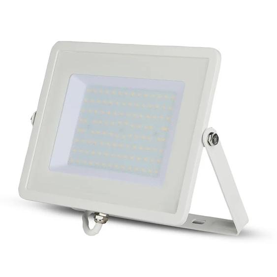 V-TAC LED reflektor 100W meleg fehér Samsung chip, fehér házzal - SKU 21415