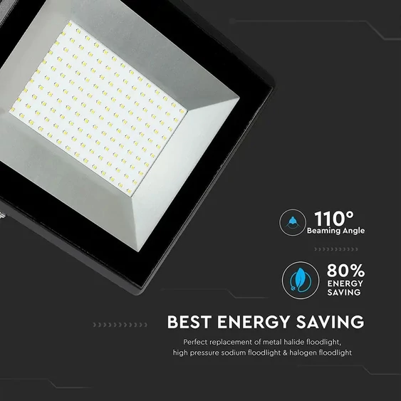 V-TAC LED reflektor 100W természetes fehér 85 Lm/W - SKU 5965