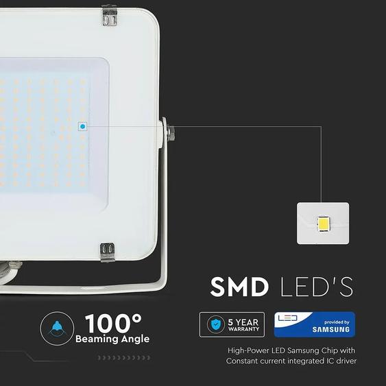 V-TAC LED reflektor 150W hideg fehér Samsung chip - SKU 480