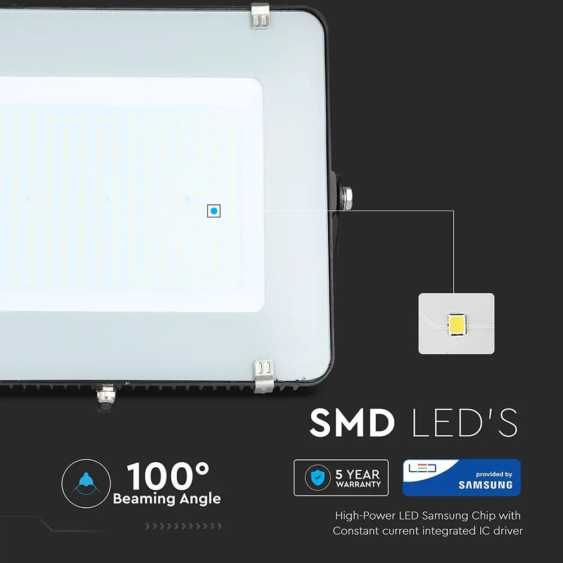 V-TAC LED reflektor 200W természetes fehér Samsung chip - SKU 418