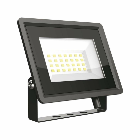 V-TAC LED reflektor 20W hideg fehér, fekete házzal - SKU 6739