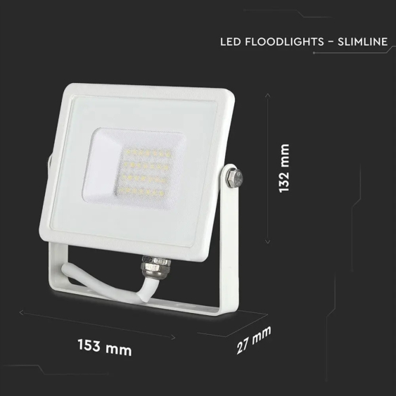 V-TAC LED reflektor 20W hideg fehér Samsung chip - SKU 444