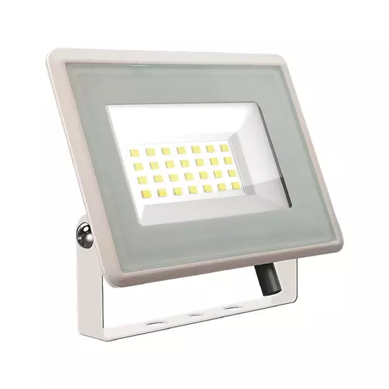 V-TAC LED reflektor 20W meleg fehér, fehér házzal - SKU 6740