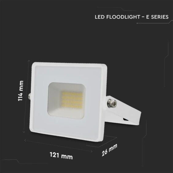 V-TAC LED reflektor 20W meleg fehér ?? Lm/W, fehér házzal - SKU 215949