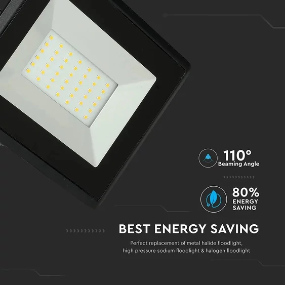 V-TAC LED reflektor 50W meleg fehér 85 Lm/W - SKU 5958