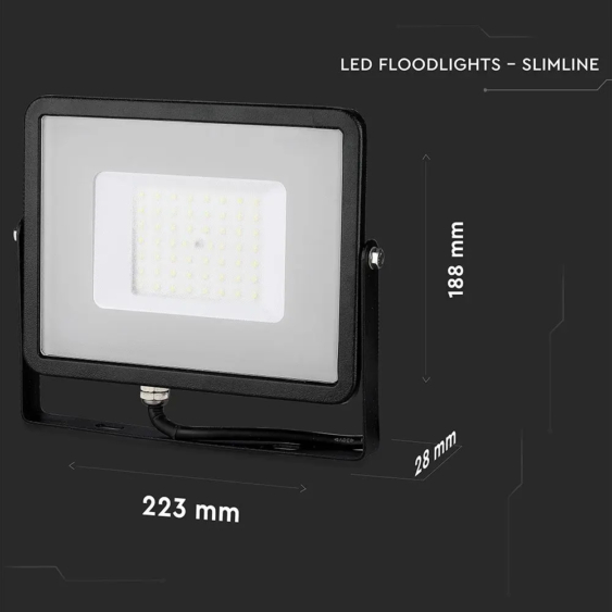 V-TAC LED reflektor 50W meleg fehér Samsung chip - SKU 406