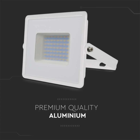 V-TAC LED reflektor 50W természetes fehér, fehér házzal - SKU 215962
