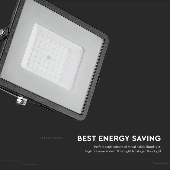 V-TAC LED reflektor 50W természetes fehér Samsung chip, fekete házzal - SKU 21407