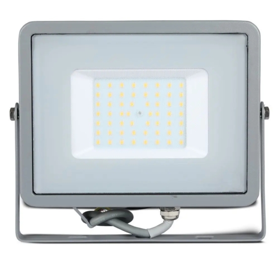 V-TAC LED reflektor 50W természetes fehér Samsung chip, szürke házzal - SKU 21464